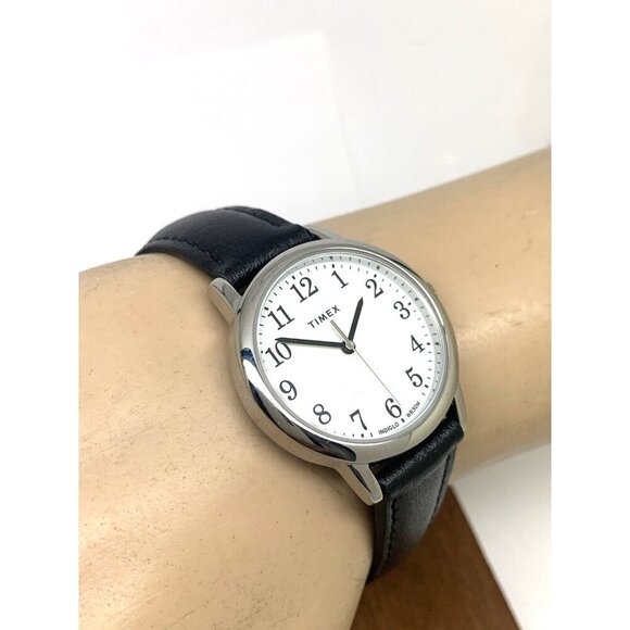 Timex Women's Watch TW2V69100 Indiglo Quartz White Dial Black Leather Ba… - Picture 5 of 14